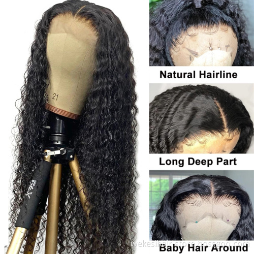 Natural Glueless HD lace front human hair wigs,100% virgin wig Brazilian hair lace front wigs,40 inches wigs for black women